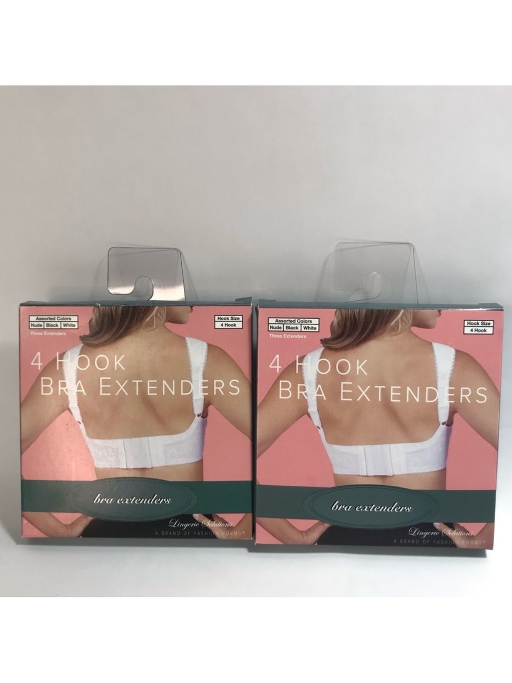 Lingerie Solutions 2 Box Bundle of 4 Hook Bra Extenders NWT